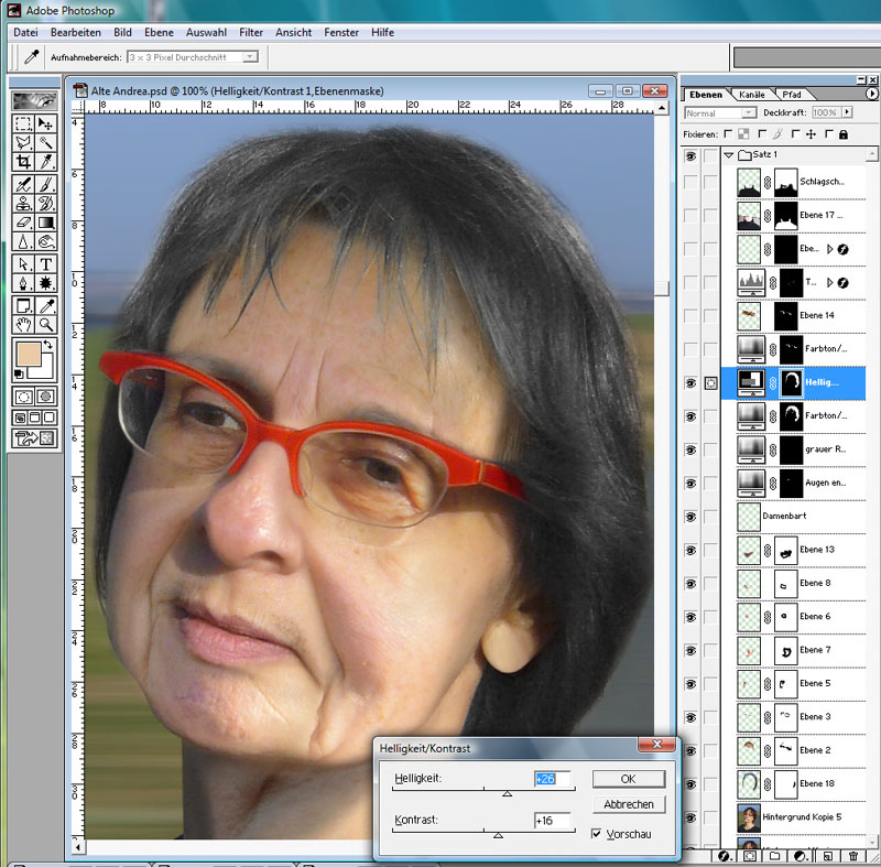 Portrait aging photoshop 13