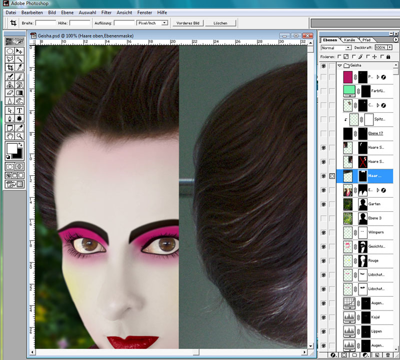 Portrait Geisha Make-up 15
