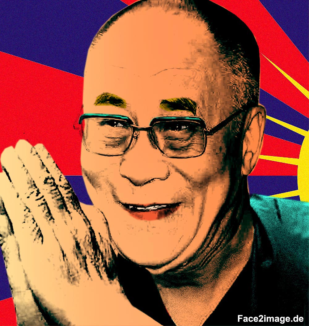 Dalai Lama Pop-Art Tibet