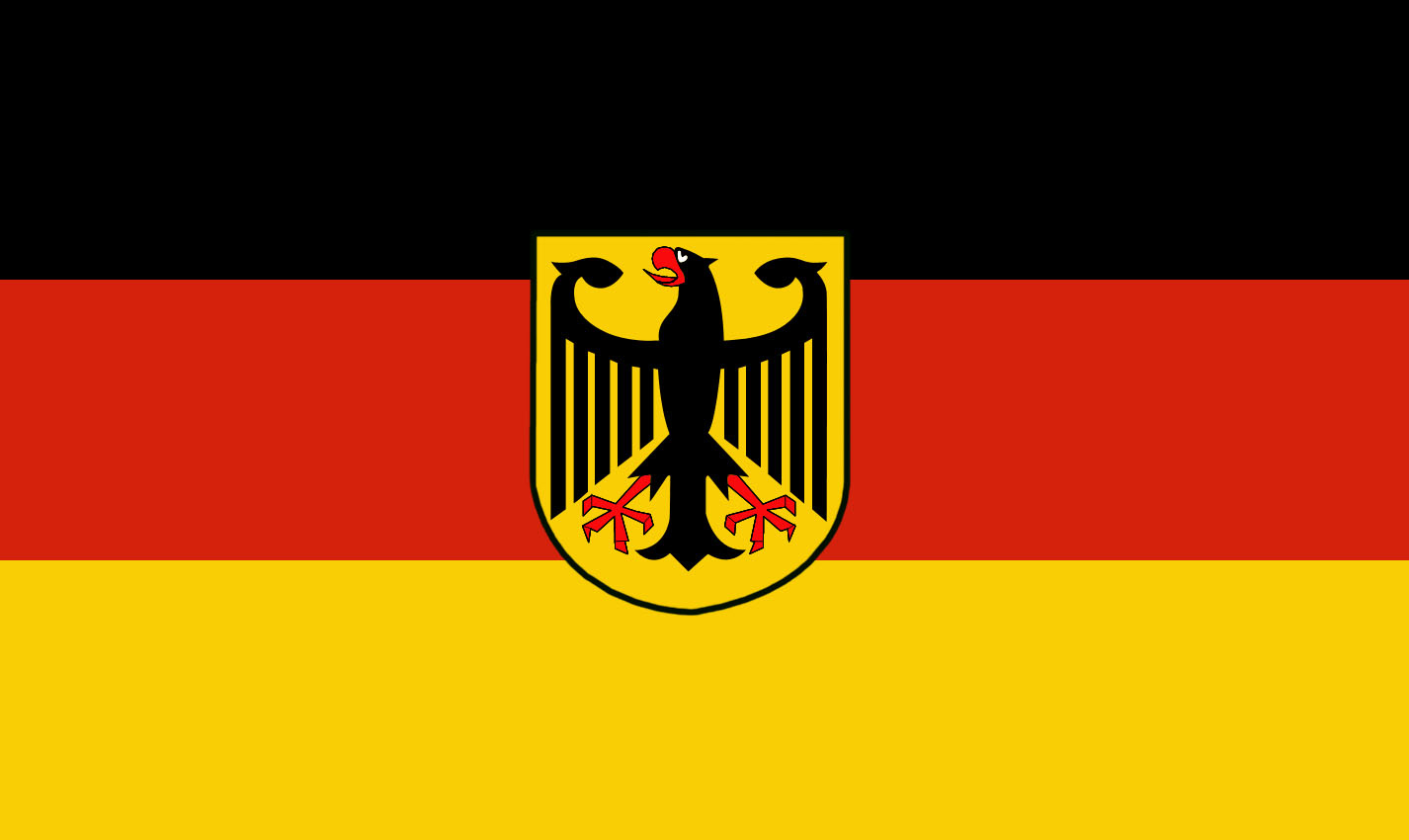 Deutsche Flagge mit Adler
