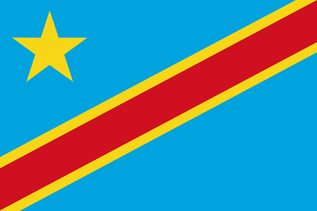 Flagge D. R. Kongo