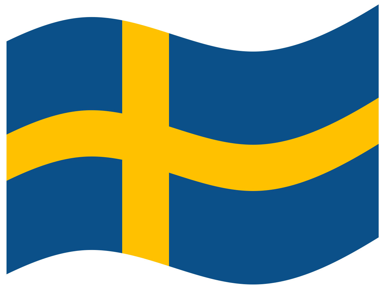 Schwedens_Flagge gewoelbt