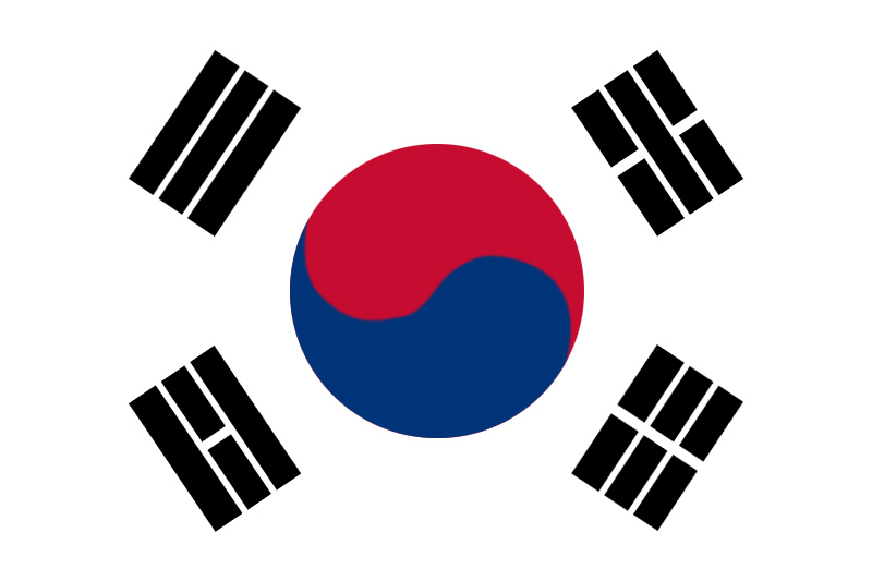 Suedkoreo Korea Flag Fahne