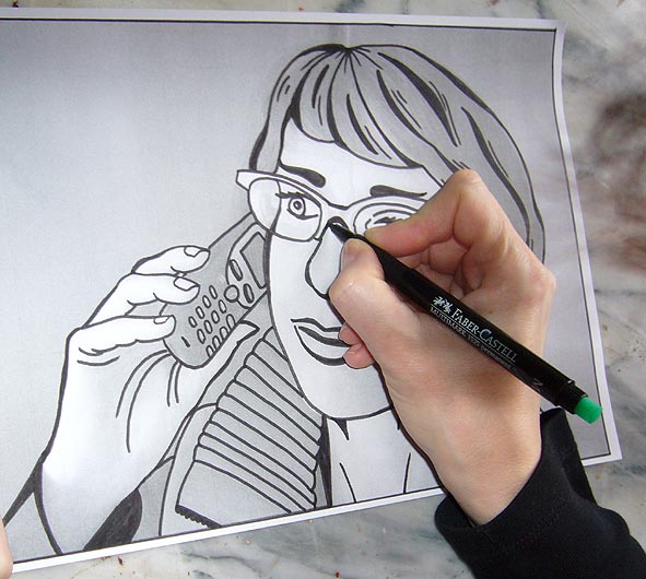 Handzeichnung Pop Art Lichtenstein